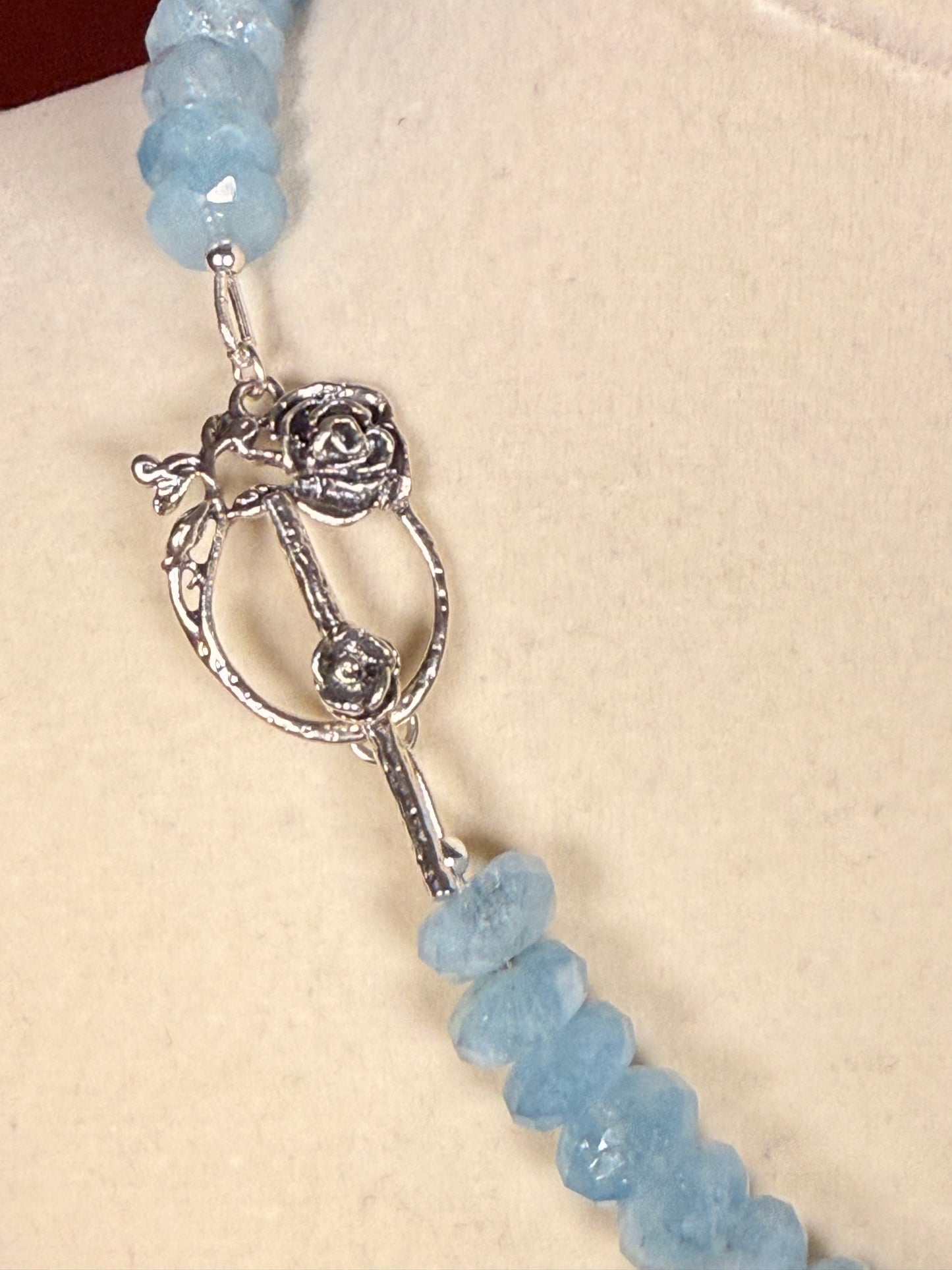 #176-Aquamarine with Baroque Pearl Accent