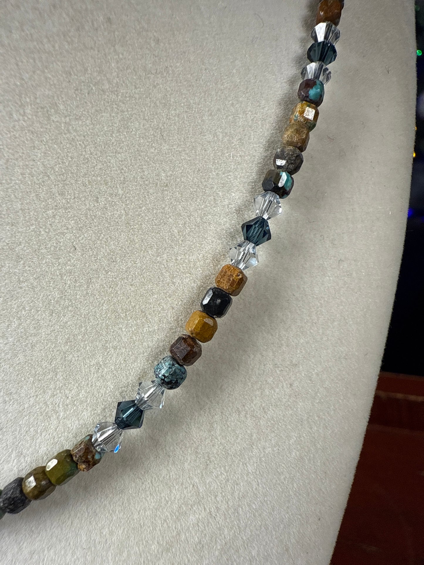 #153-Jasper, Turquoise, Australian Crystal Beads with SS Clasp