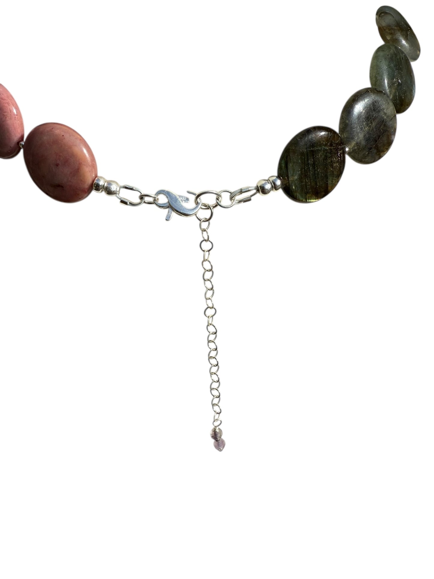 #149-Labradorite, Rhodonite, & Coin Pearls with SS Beads & Findings