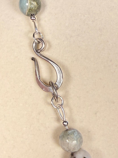 #177-Larimar with Baroque Pearl