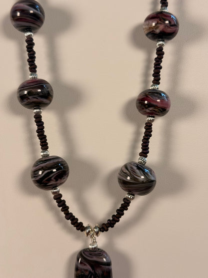 #164-Lampwork Beads, Japanese Seed Beads, SS Accents & Clasp