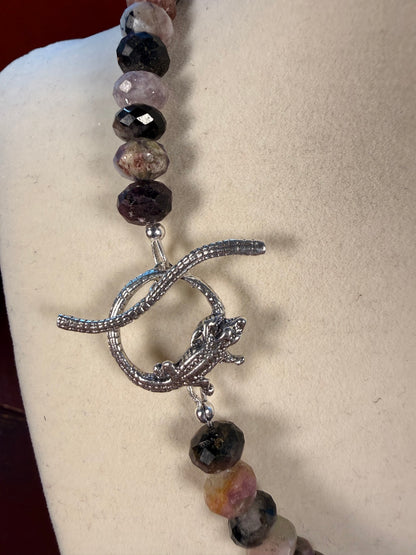 #169-Tourmaline with Baroque Accent Pearl & SS Findings