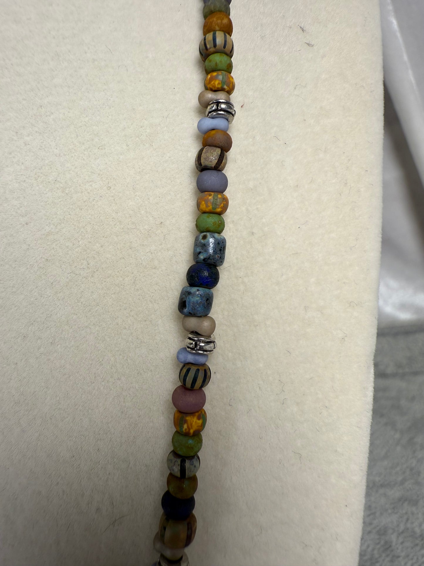 #236-Piccaso Seed Bead Necklace with Stainless Steel Clasp