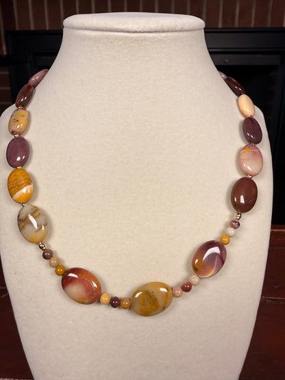 #157a-Moukaite with GF Spacers and Clasp