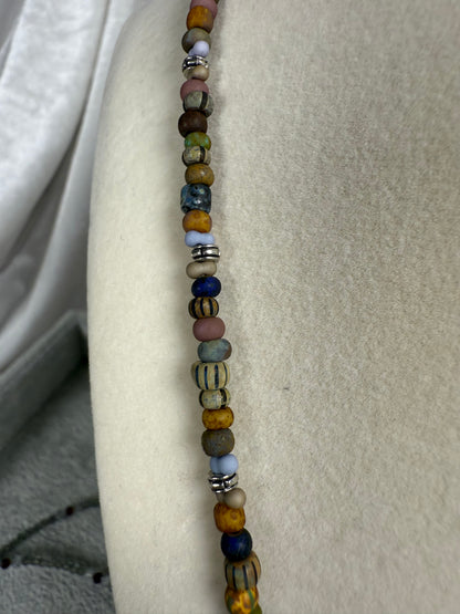 #236-Piccaso Seed Bead Necklace with Stainless Steel Clasp
