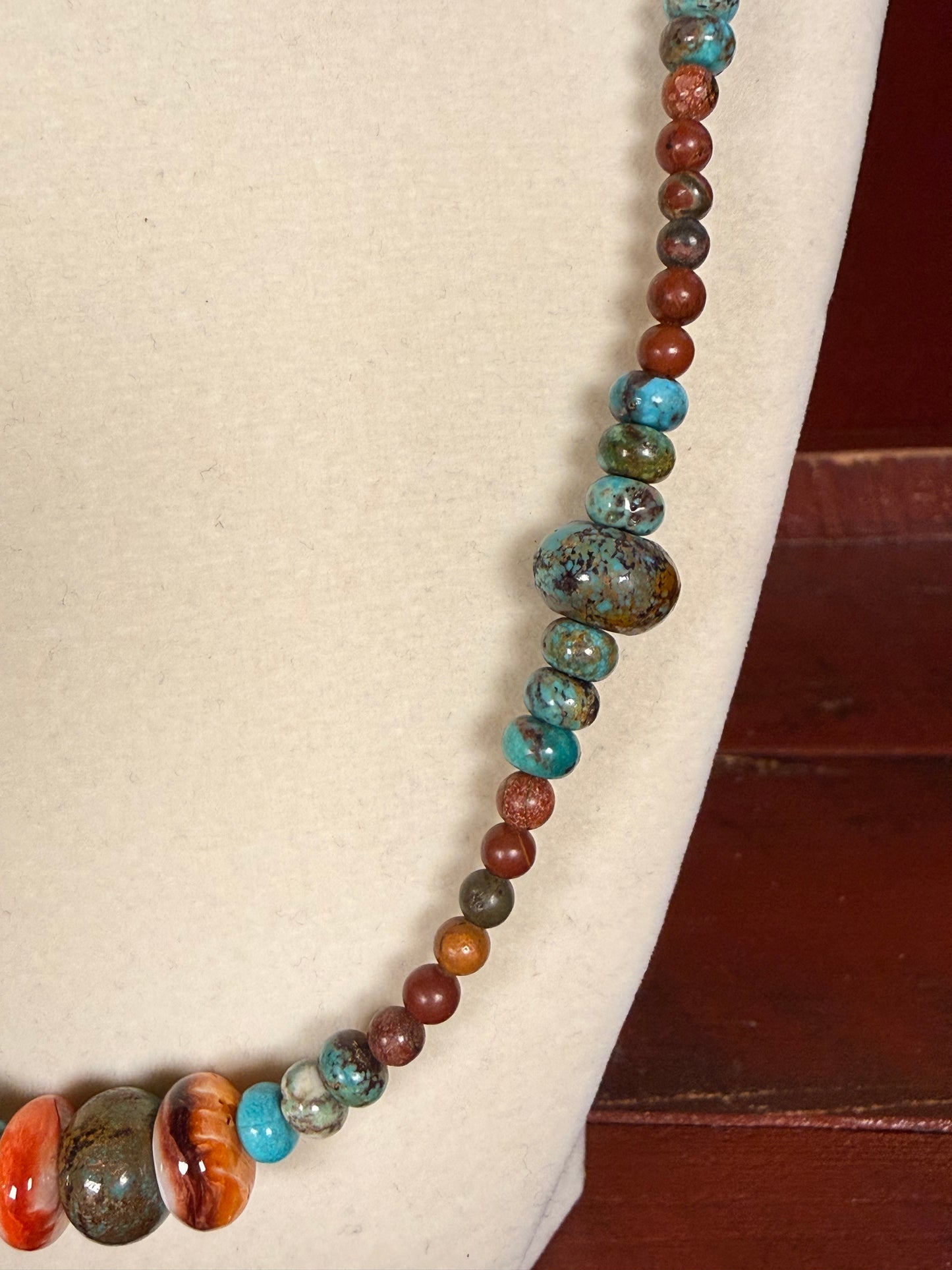 #179-Turquoise & Spiny Oyster with SS Clasp