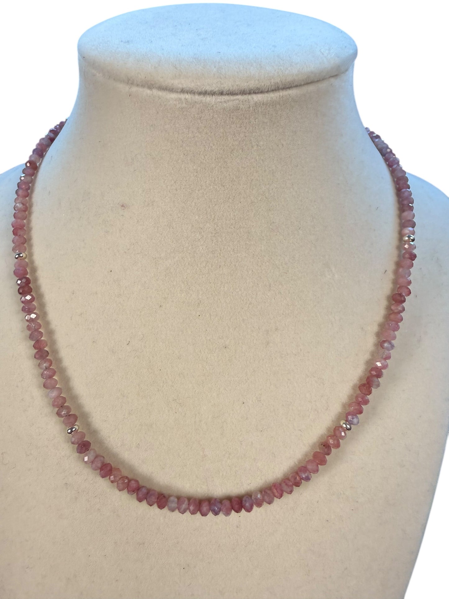 #167-Pink Tourmaline with 925 Tourmaline Pendant & SS Findings