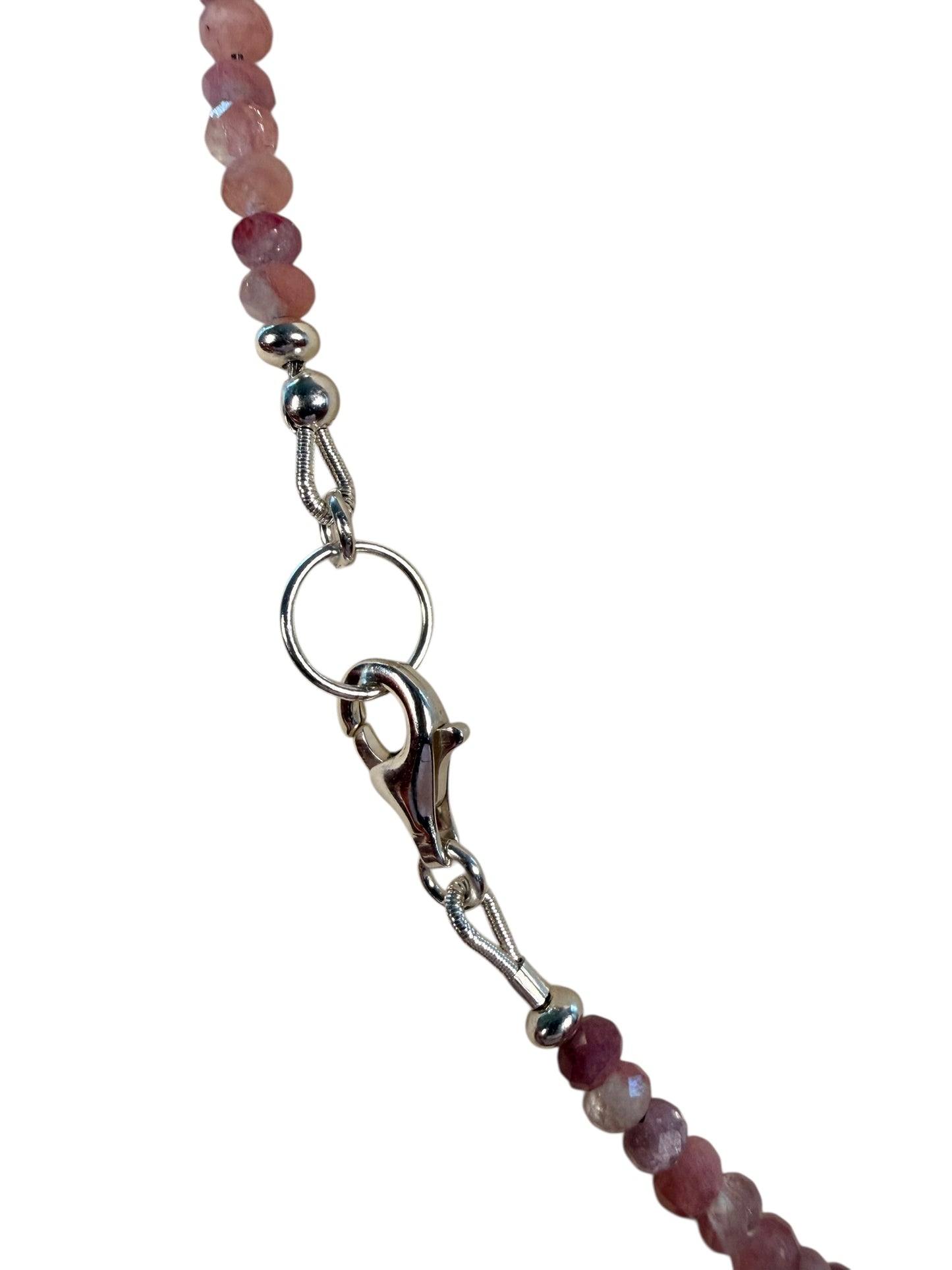 #167-Pink Tourmaline with 925 Tourmaline Pendant & SS Findings