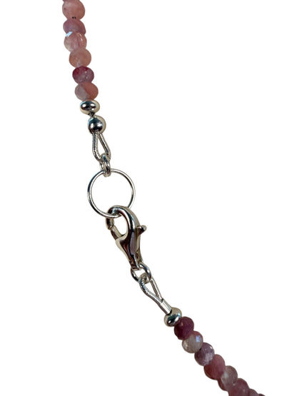 #167-Pink Tourmaline with 925 Tourmaline Pendant & SS Findings