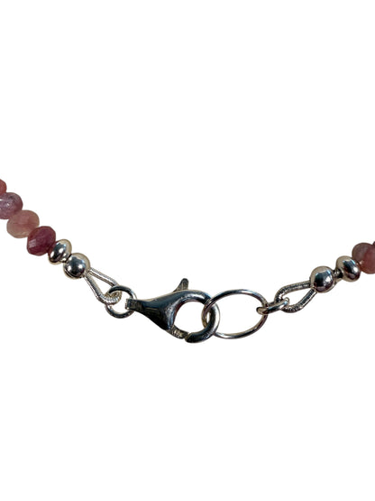 #167-Pink Tourmaline with 925 Tourmaline Pendant & SS Findings