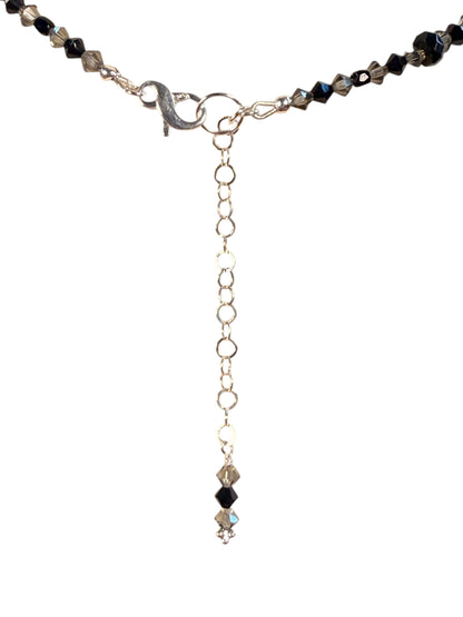#171-Zebra Jasper with Czech and Australian Crystal Necklace