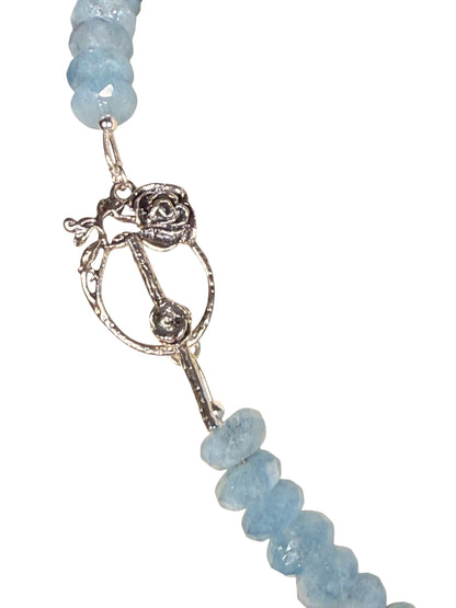 #176-Aquamarine with Baroque Pearl Accent
