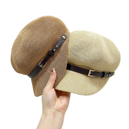 Straw Woven Buckle Hat