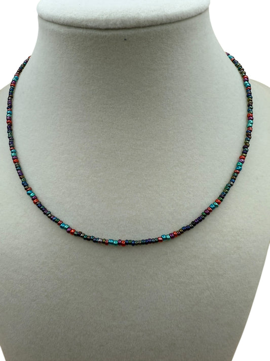 #232-Metallic Seed Beads & SS Clasp