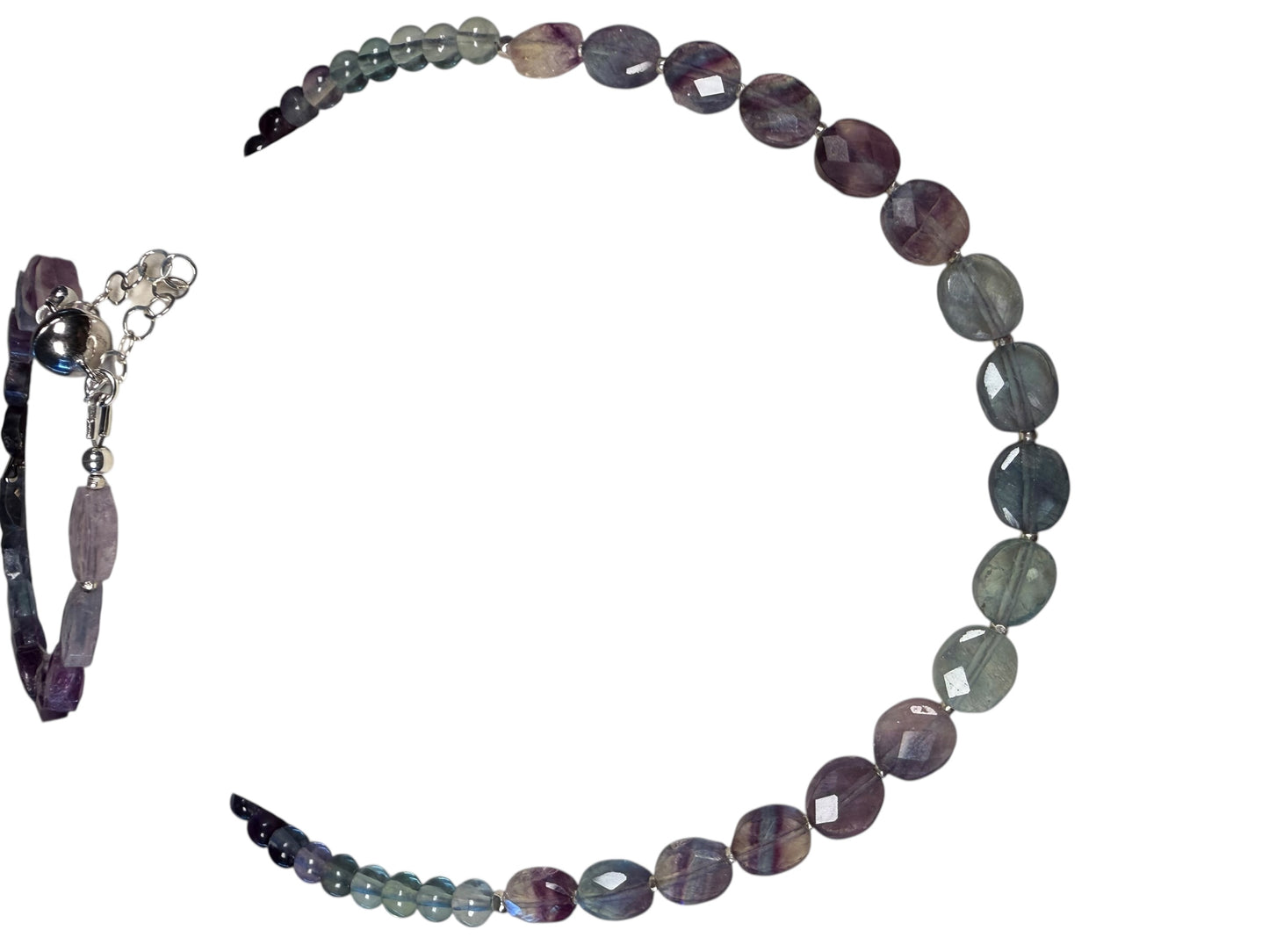 #156a-Tourmaline & Fine Silver Accents  & SS Clasp