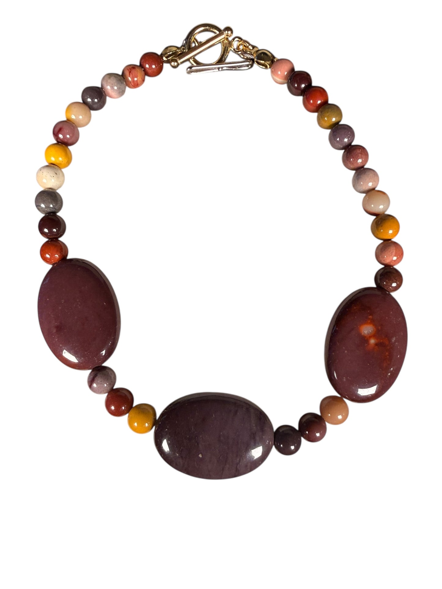 157b-Moukaite Bracelet with GF Toggle Clasp