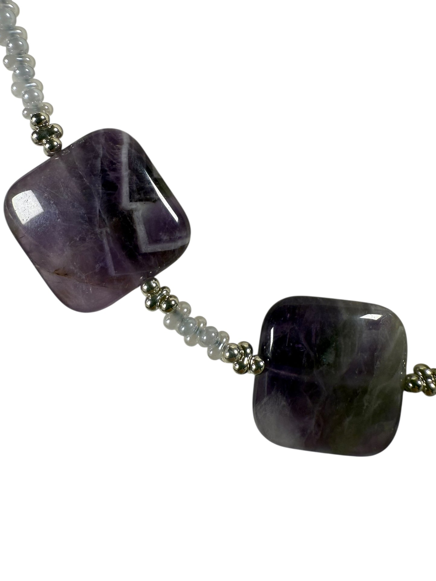 #138-Amethyst, Japanese Seed Beads, SS Clasp