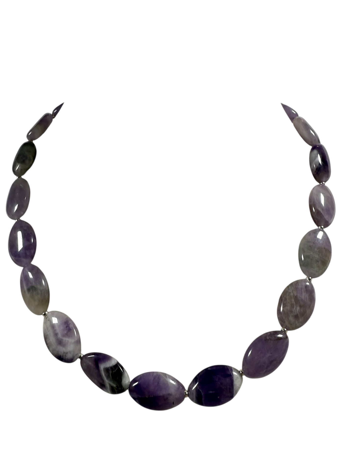 #139-Amethyst Necklace with SS Accent Beads and Findings