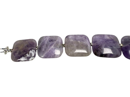 #148- Chunky Amethyst Bracelet with SS Beads & Clasp