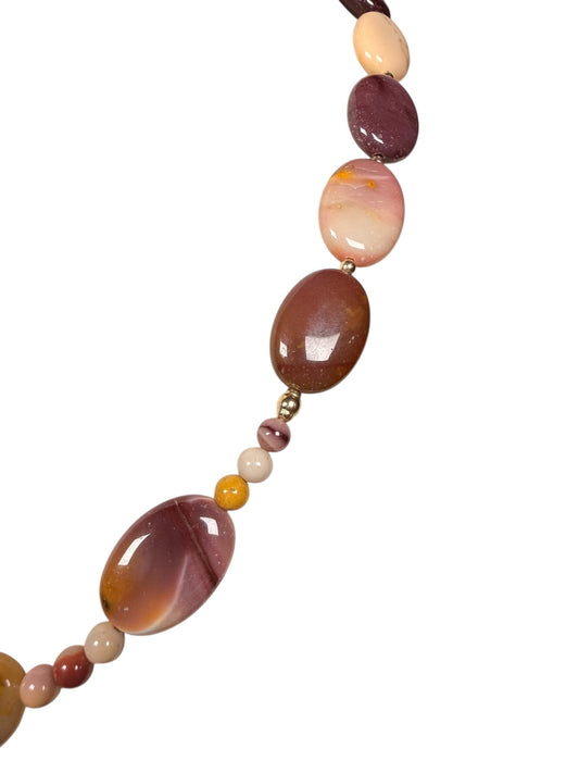 #157a-Moukaite with GF Spacers and Clasp