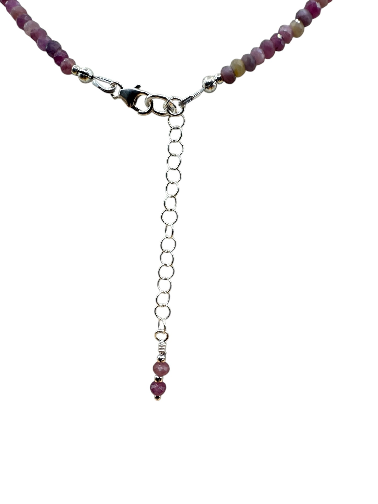 #133-Genuine Ruby & SS Clasp & Findings