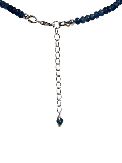 #136--Moss Agate, Dyed Jade, SS Clasp & Findings on a Sterling Silver Chain