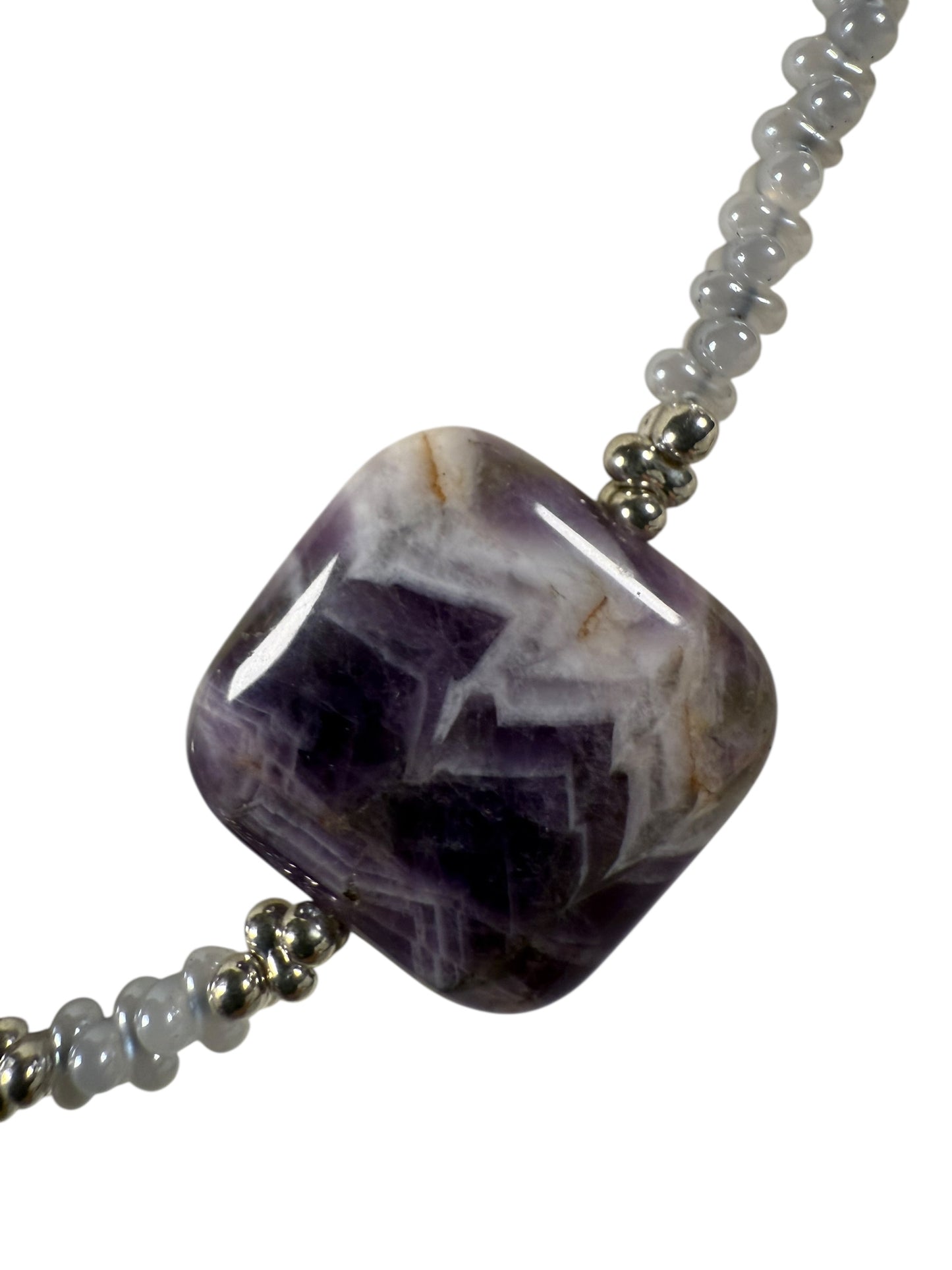 #138-Amethyst, Japanese Seed Beads, SS Clasp