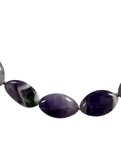 #139-Amethyst Necklace with SS Accent Beads and Findings