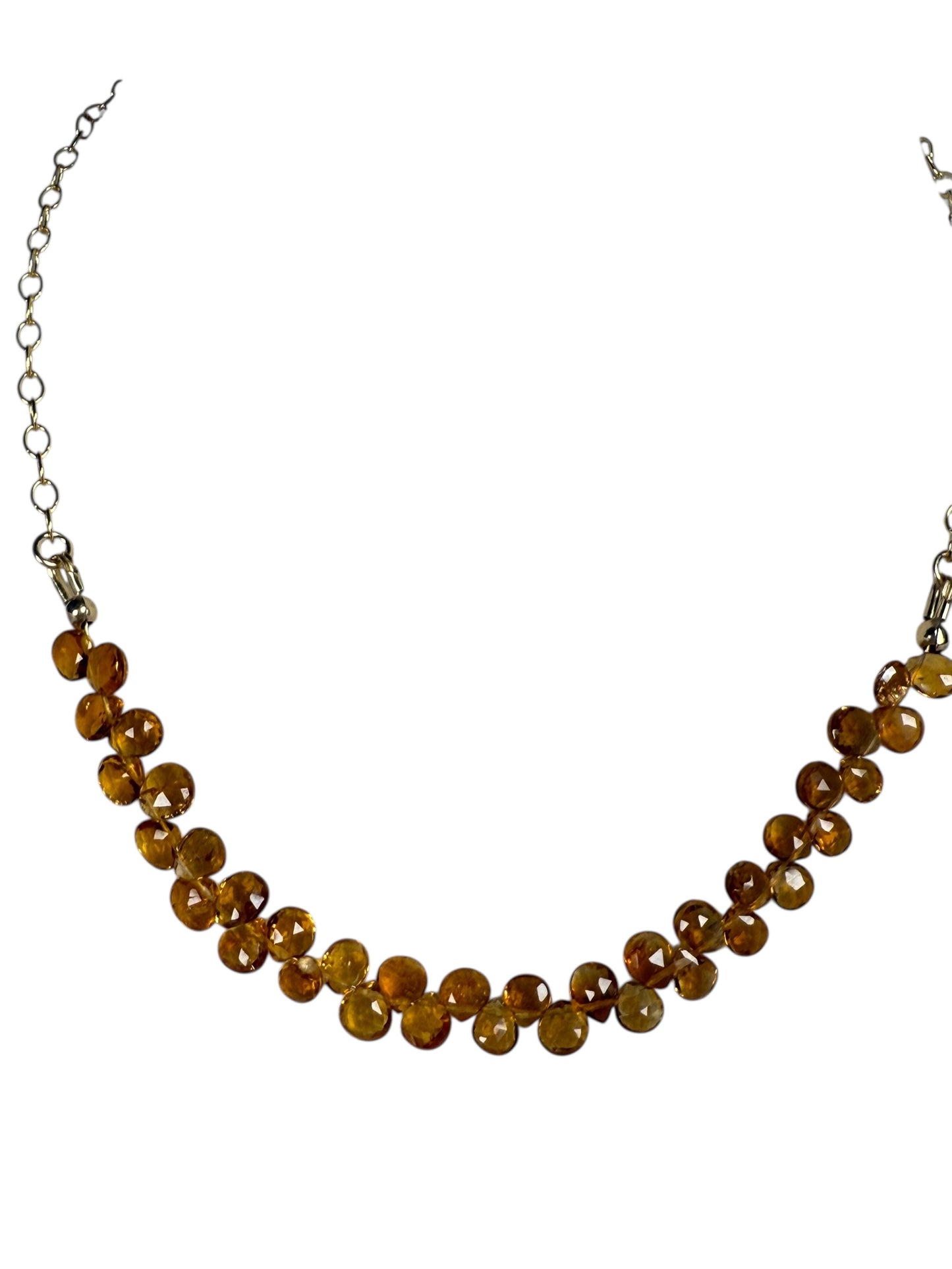 #142-Citrine Necklace on Gold Filled Chain
