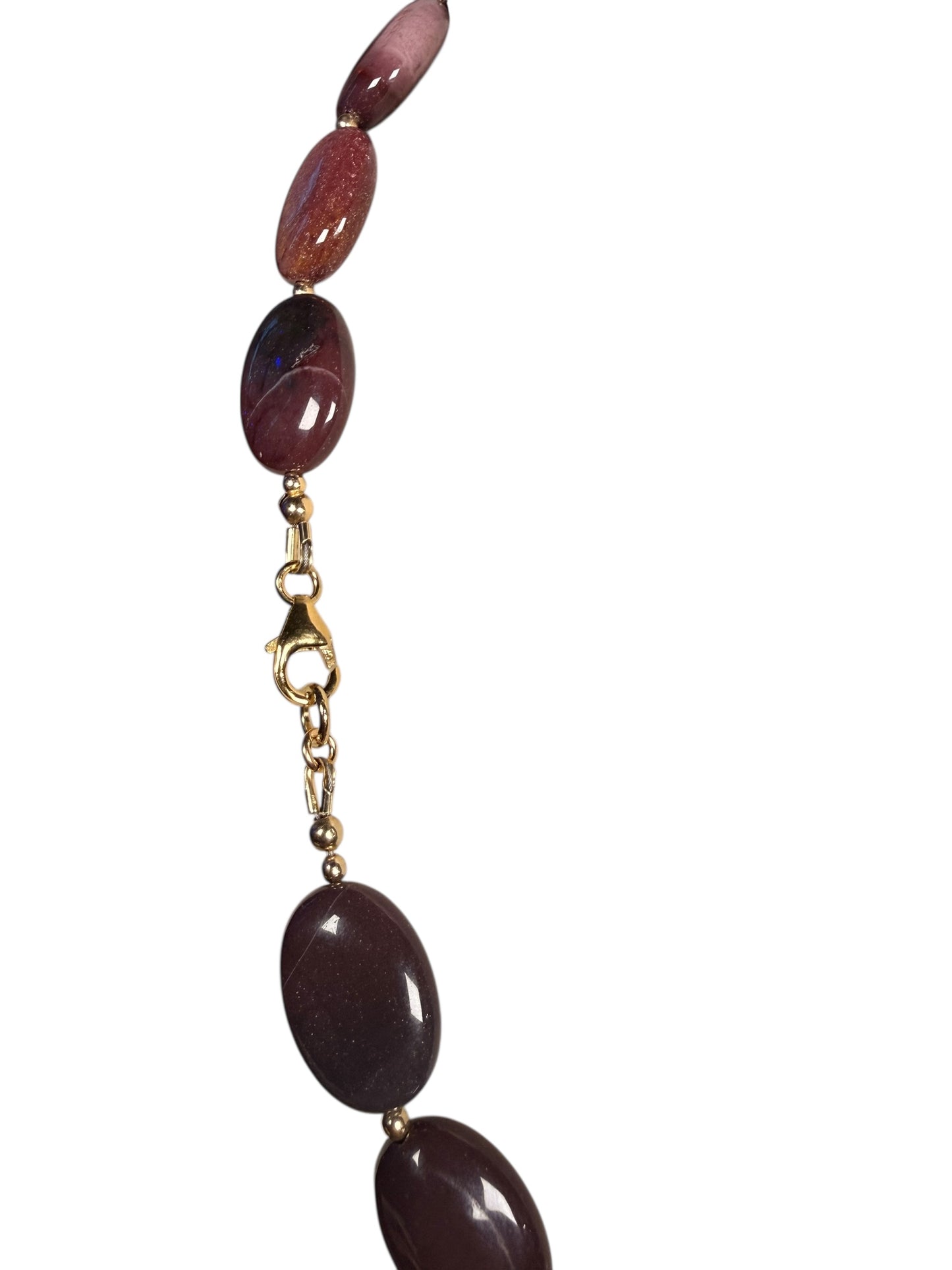 #157a-Moukaite with GF Spacers and Clasp