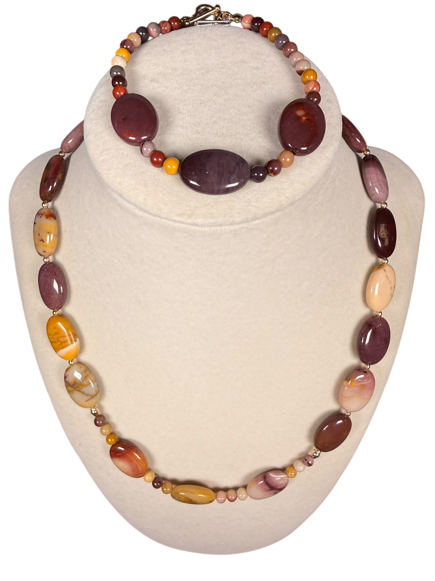 157b-Moukaite Bracelet with GF Toggle Clasp