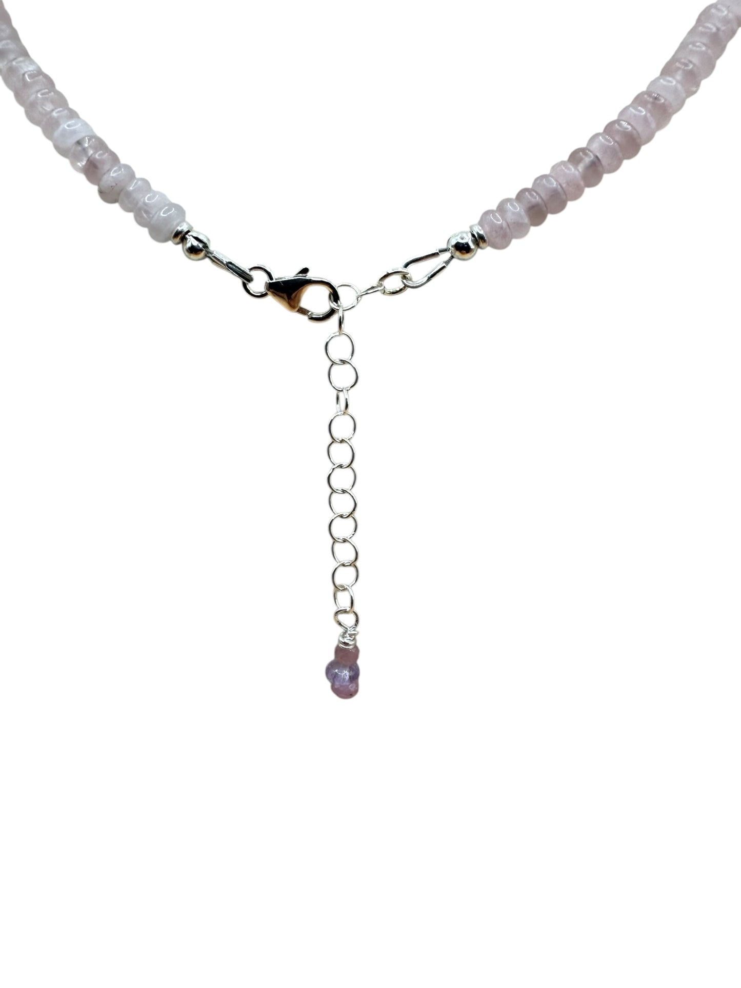 #130-Rose Quartz, Amethyst, SS Clasp & Findings
