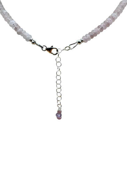 #130-Rose Quartz, Amethyst, SS Clasp & Findings