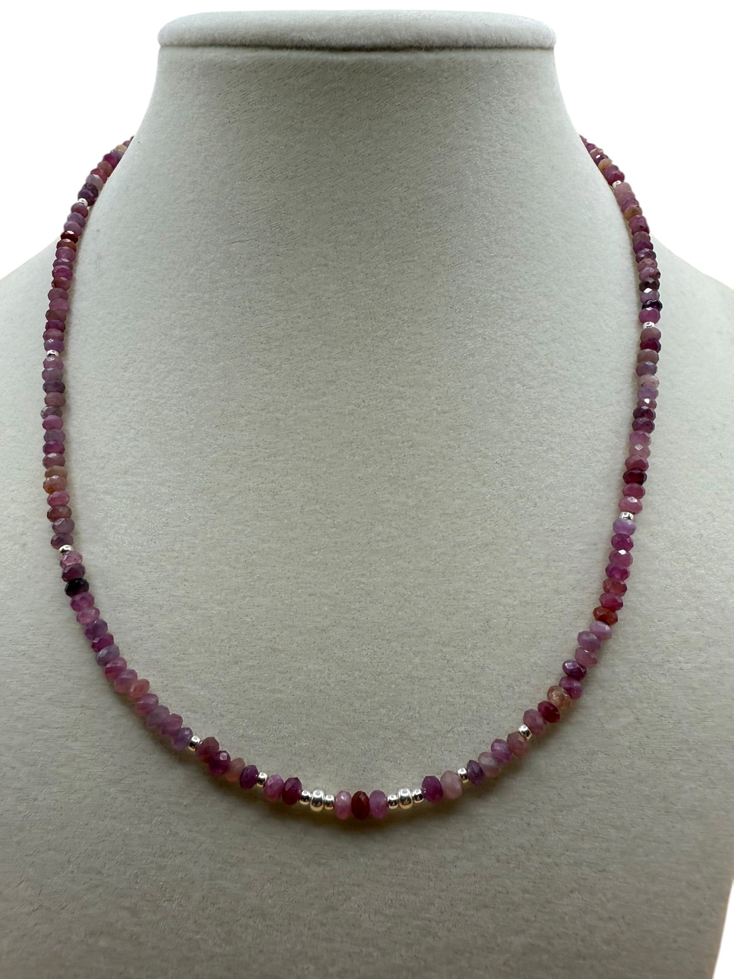 #133-Genuine Ruby & SS Clasp & Findings