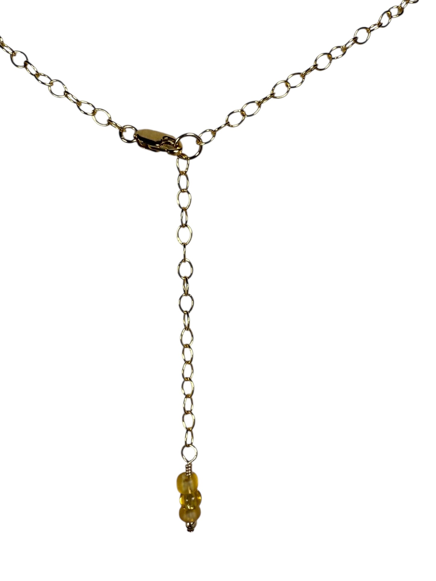 #142-Citrine Necklace on Gold Filled Chain