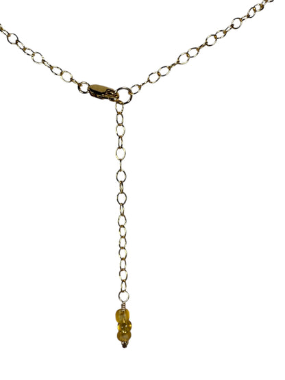 #142-Citrine Necklace on Gold Filled Chain