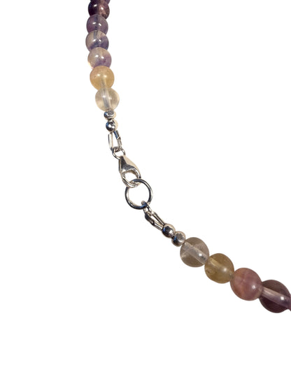 #156a-Tourmaline & Fine Silver Accents  & SS Clasp