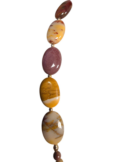 #157a-Moukaite with GF Spacers and Clasp