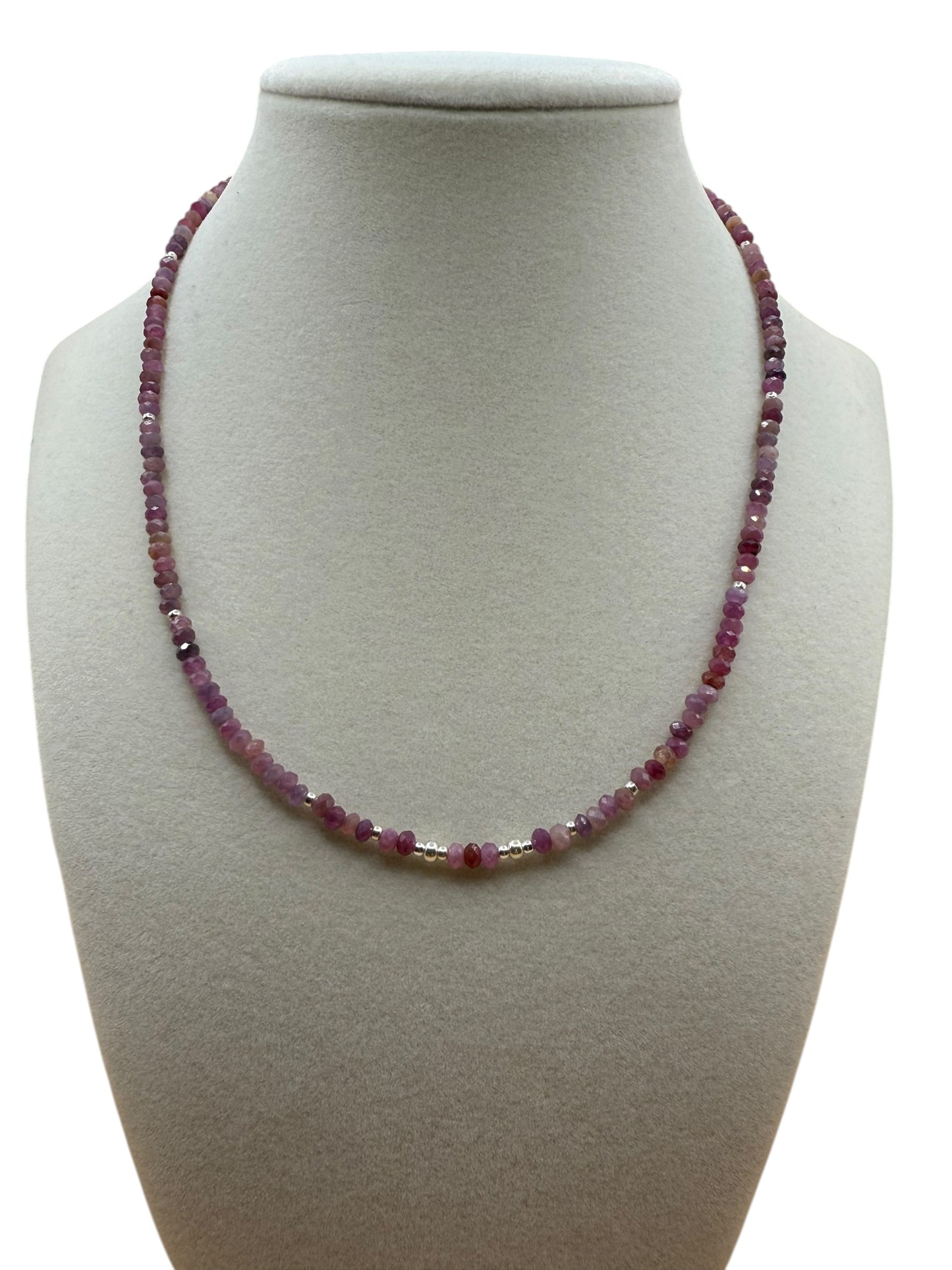 #133-Genuine Ruby & SS Clasp & Findings