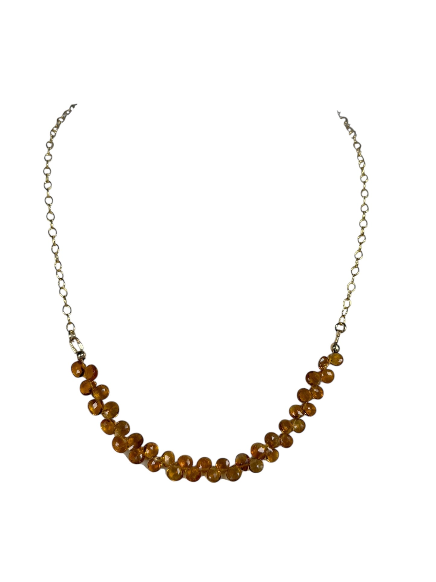 #142-Citrine Necklace on Gold Filled Chain