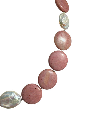 #149-Labradorite, Rhodonite, & Coin Pearls with SS Beads & Findings