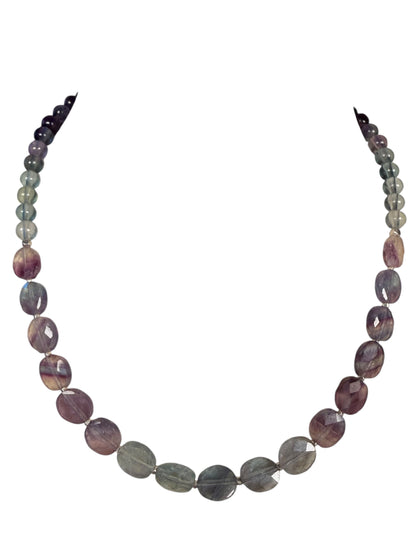 #156a-Tourmaline & Fine Silver Accents  & SS Clasp