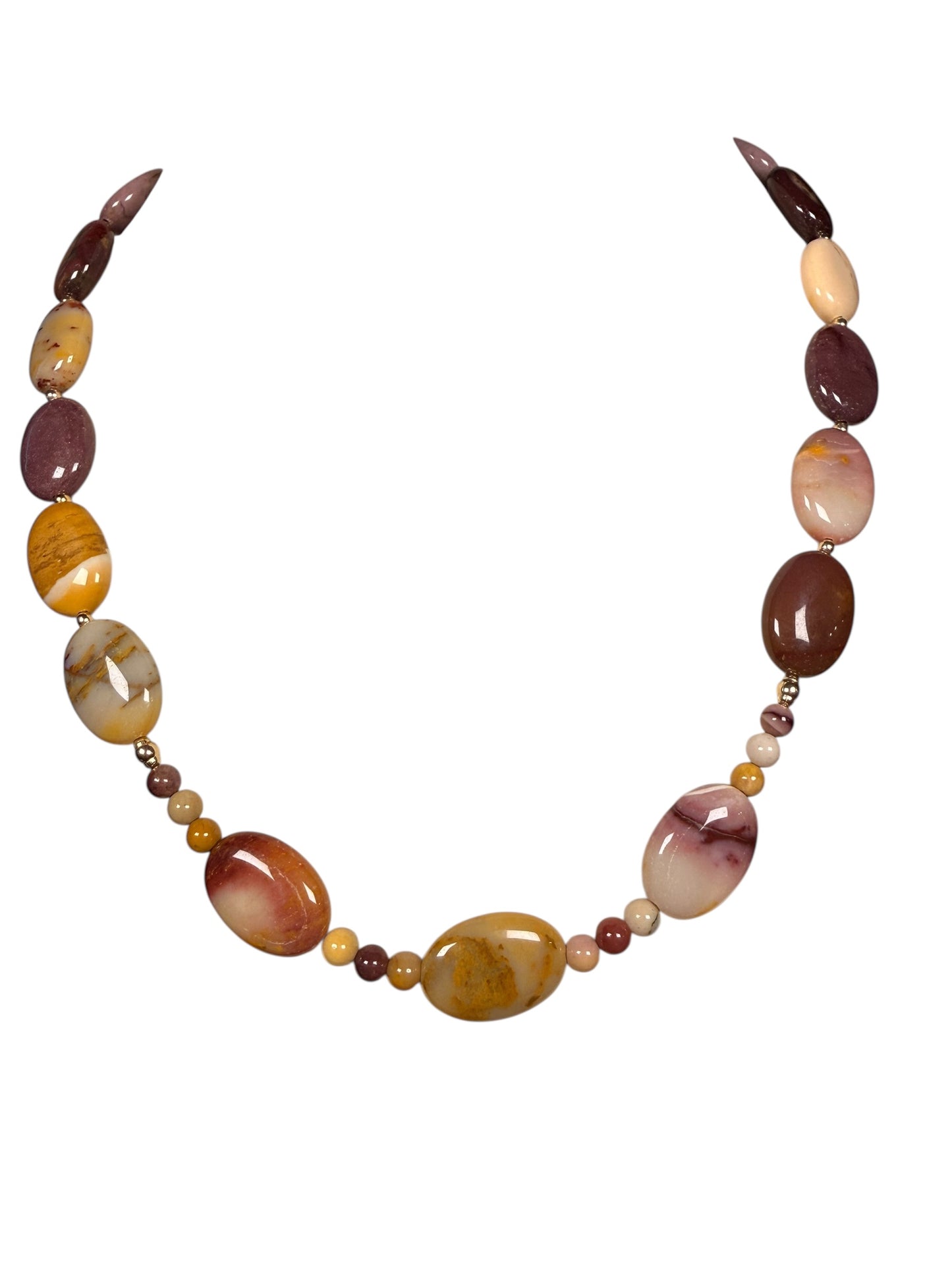 #157a-Moukaite with GF Spacers and Clasp