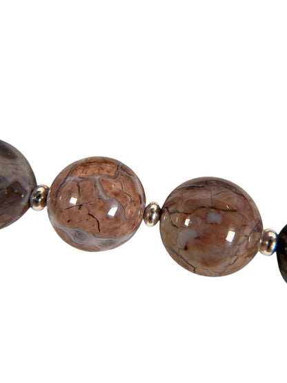 #141-Alishan Agate Necklace with SS Clasp