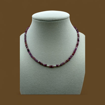 #133-Genuine Ruby & SS Clasp & Findings