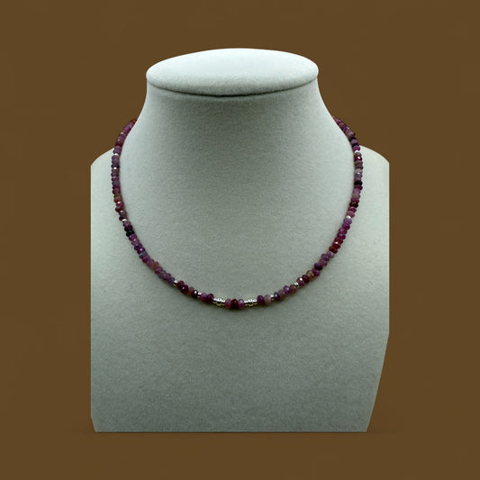 #133-Genuine Ruby & SS Clasp & Findings